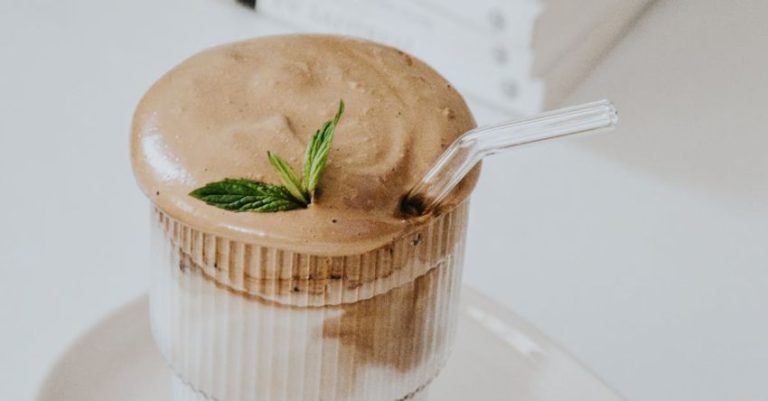 Coffee Books - A cup of ice cream with cookies and mint on top