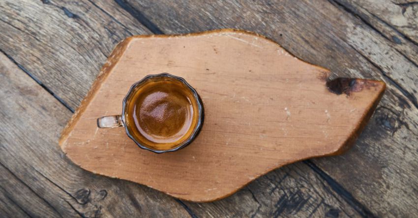 Italian Espresso - Round Brown Glass Mug