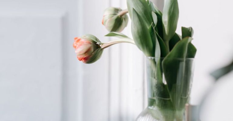 Small Table - Tulips in a vase on a small table